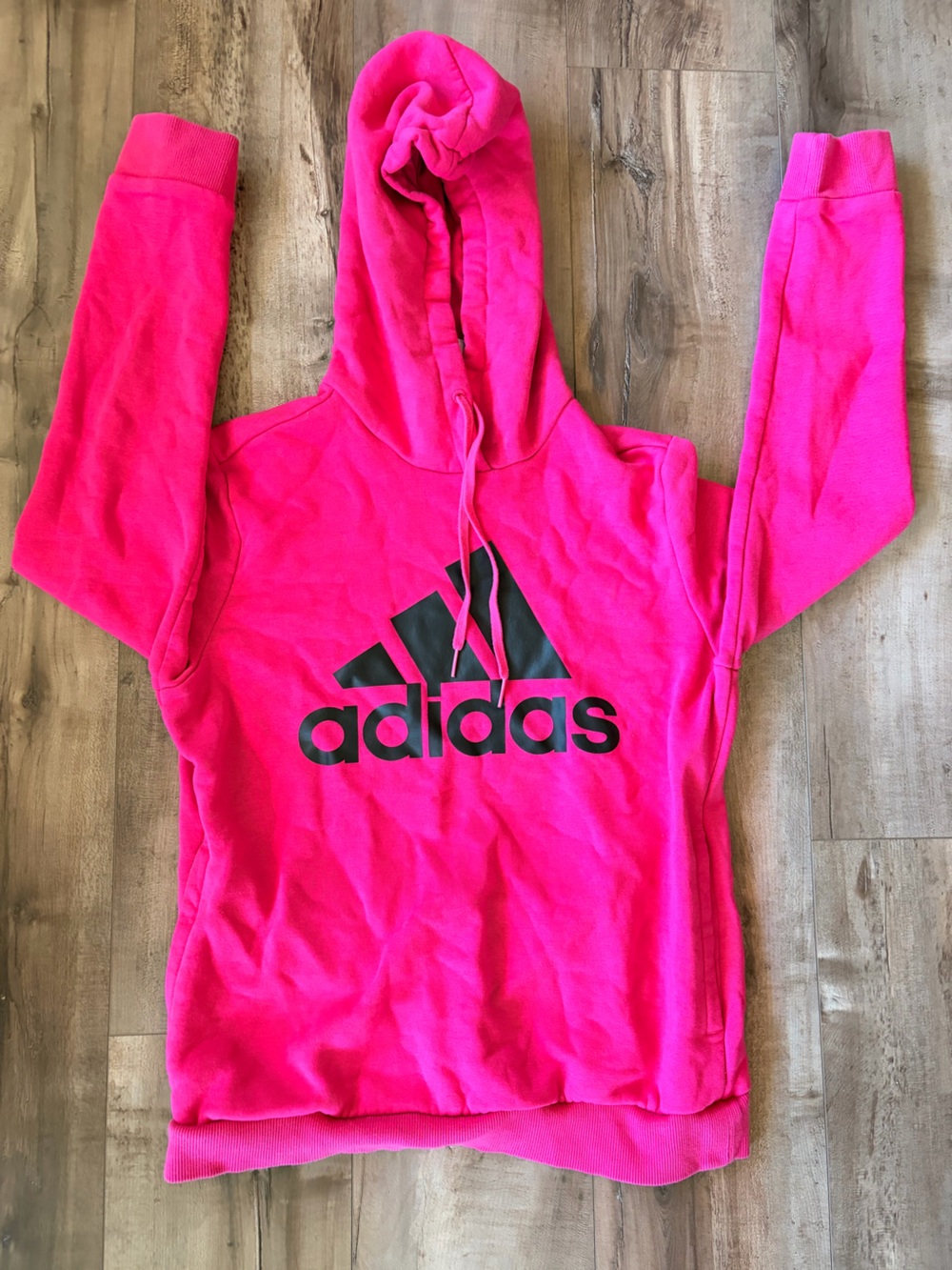 Adidas Girls' Hot Pink Athletic Hoodie